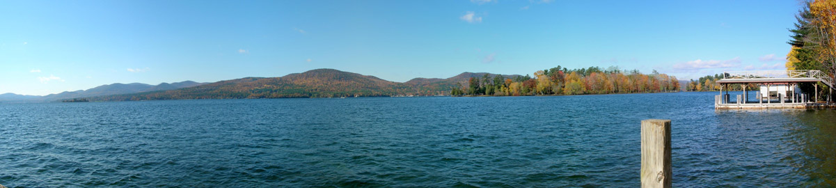 View of lake to north